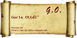 Gerle Ottó névjegykártya
